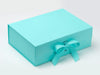 Sample Robin Egg Blue A4 Deep Gift Box with changeable ribbon