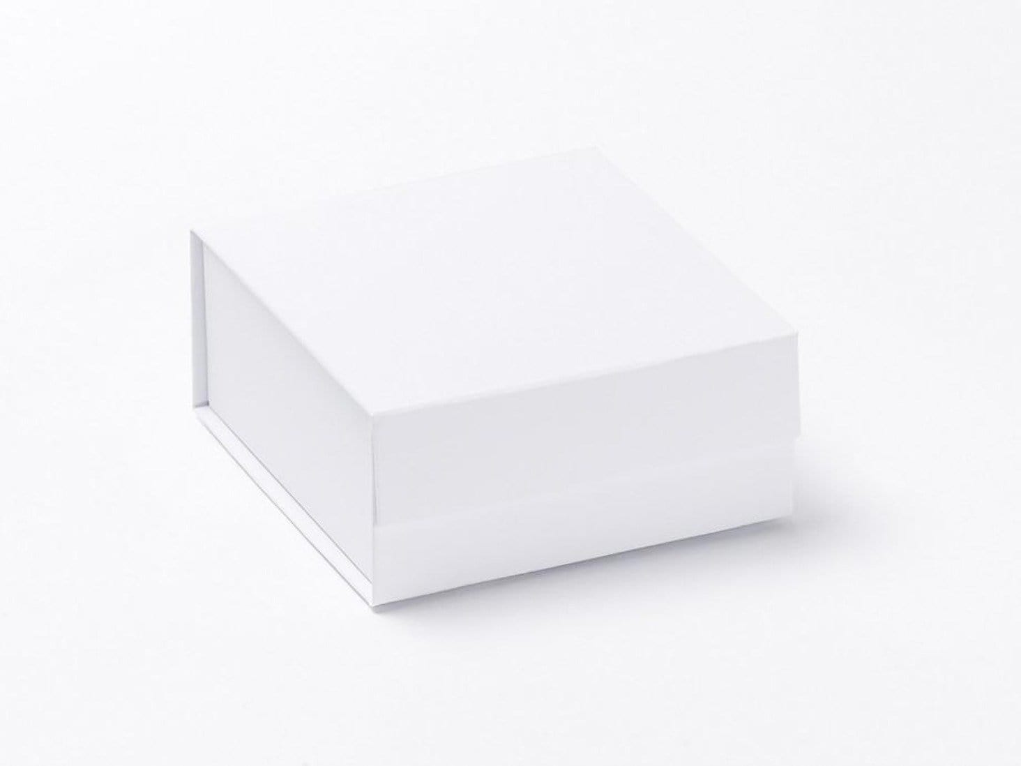 Small White Folding Gift Box Sample without ribbon from Foldabox