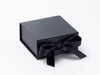 Small Black Gift Box with grosgrain ribbon ties from Foldabox UK