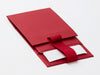 Red Small Gift Box with Fixed Ribbon Supplied Flat