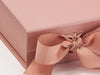 Small Rose Gold Luxury Gift Box Sample Ribbon Detail