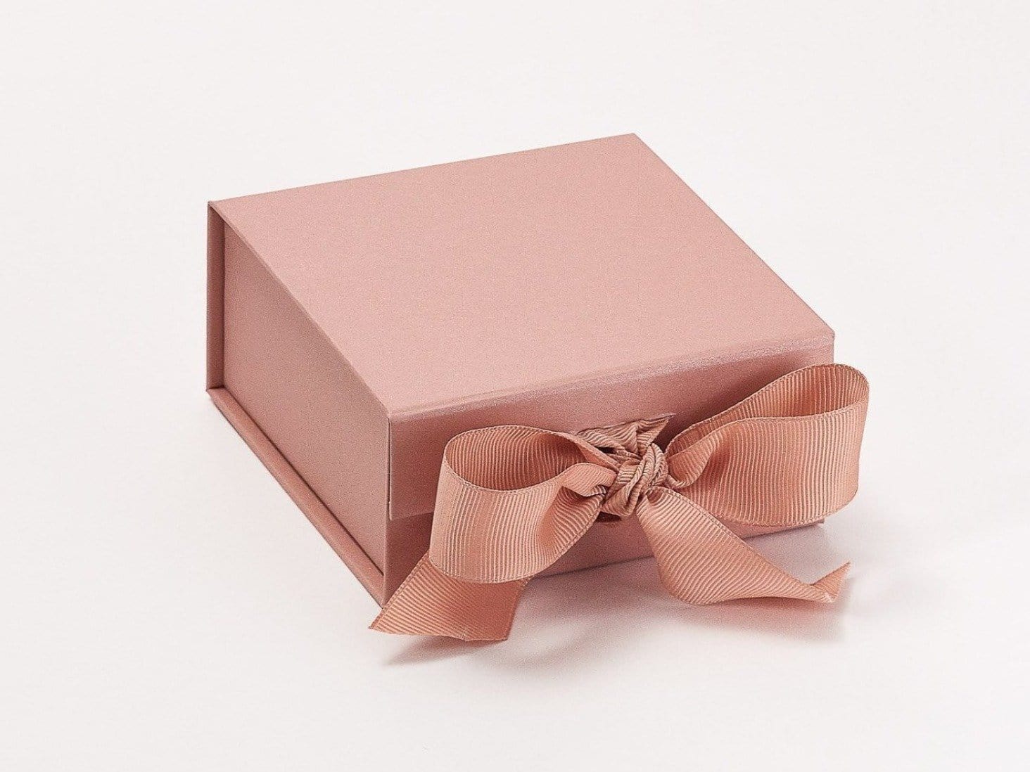 Rose Gold Small Gift Boxes with fixed ribbon
