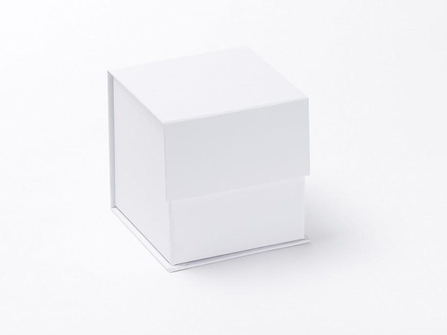 Small White Cube Luxury Folding Gift Box sample without ribbon