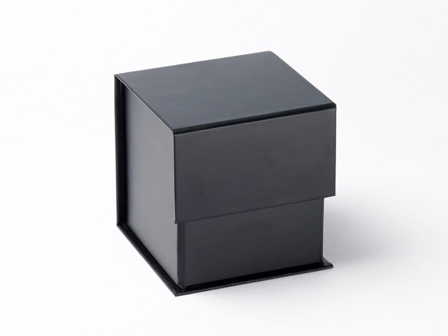 Foldabox UK Large Black 5" Cube Folding Magnetic Gift Box