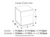 White Large Cube Gift Box Assembled Size