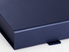 Navy Blue A6 Shallow Folding Gift Box Ribbon Detail