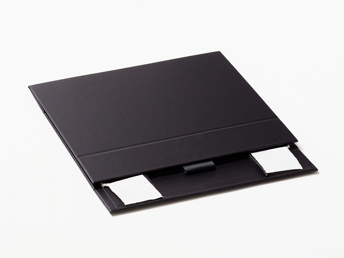 Black A6 Shallow Gift Box  Supplied Flat with Ribbon Tab