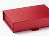 Red A6 Shallow Gift Box Front Flap Detail