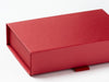 Red A6 Shallow Gift Box Sample Front Flap Detail