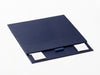 Navy Blue A6 Shallow Gift Box Sample Supplied Flat with Ribbon Tab