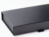 Black A5 Shallow Gift Box Front Flap Detail
