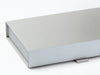Silver A5 Shallow Gift Box Front Flap Detail