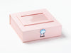 Pale Pink Medium Gift Box with Aquamarine Gemstone Closure and Pale Pink Photo Frame