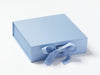 Pale Blue Medium Folding Gift Boxes  with Changeable Ribbon