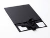 Black Medium Gift Box With Fixed Ribbon Supplied Flat