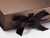 Bronze Gift Boxes supplied with Licorice Grosgrain Ribbon