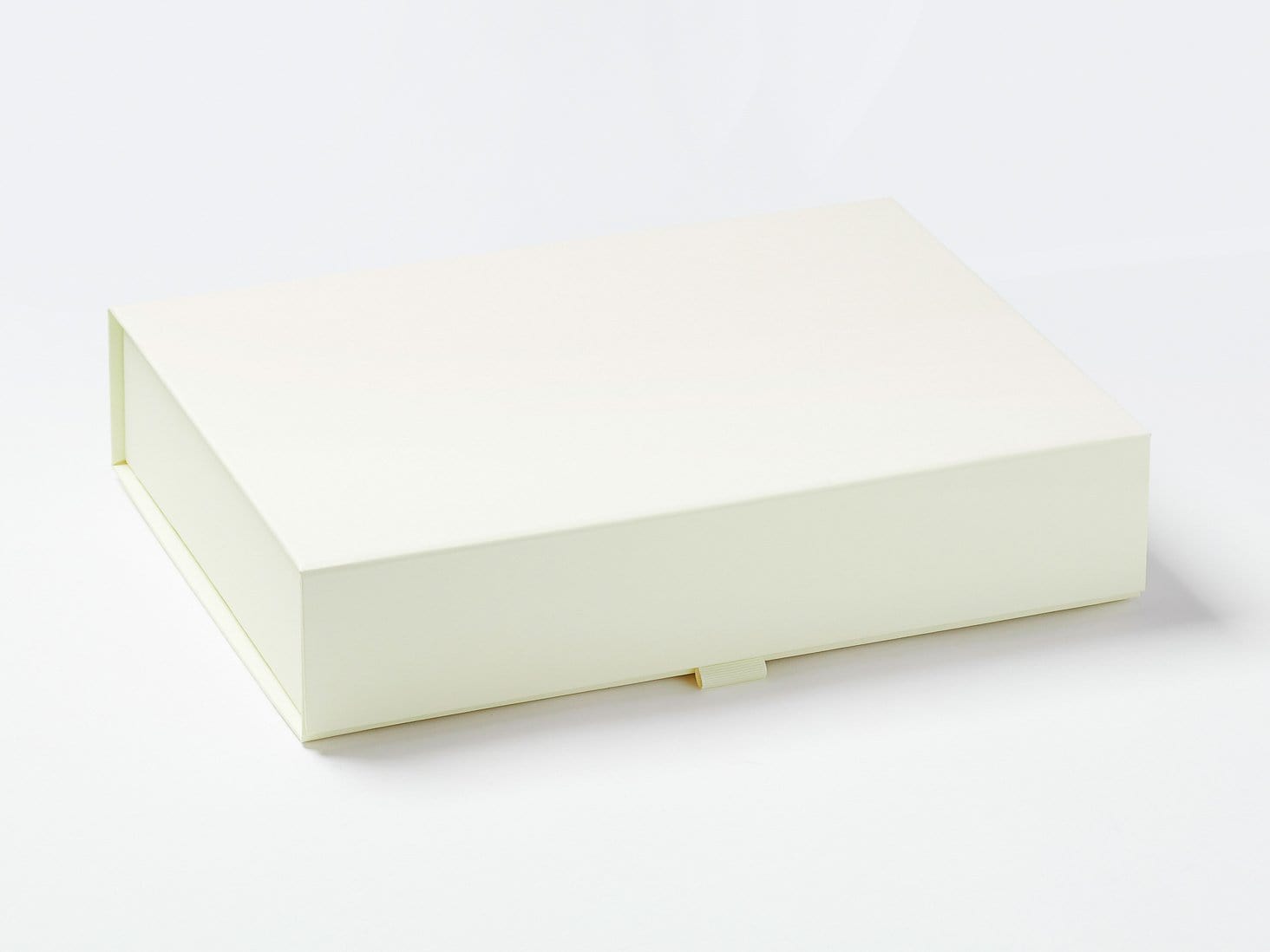 Ivory A4 Shallow Luxury Gift Boxes with Ribbon Loop
