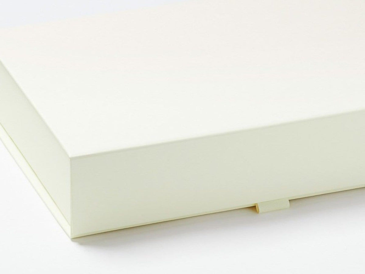 Ivory A4 Shallow Luxury Gift Box Sample Detail