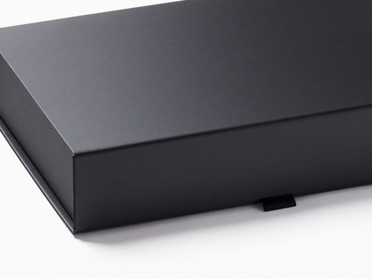 Black A4 Shallow Luxury Gift Box Sample Detail