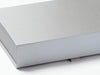 Silver A4 Shallow Gift Box Front Flap Detail