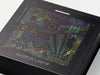 Black Large Gift Box with Custom CMYK Design Print to Lid