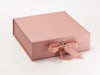 Rose Gold Large Luxury Gift Box Sample with Changeable Ribbon