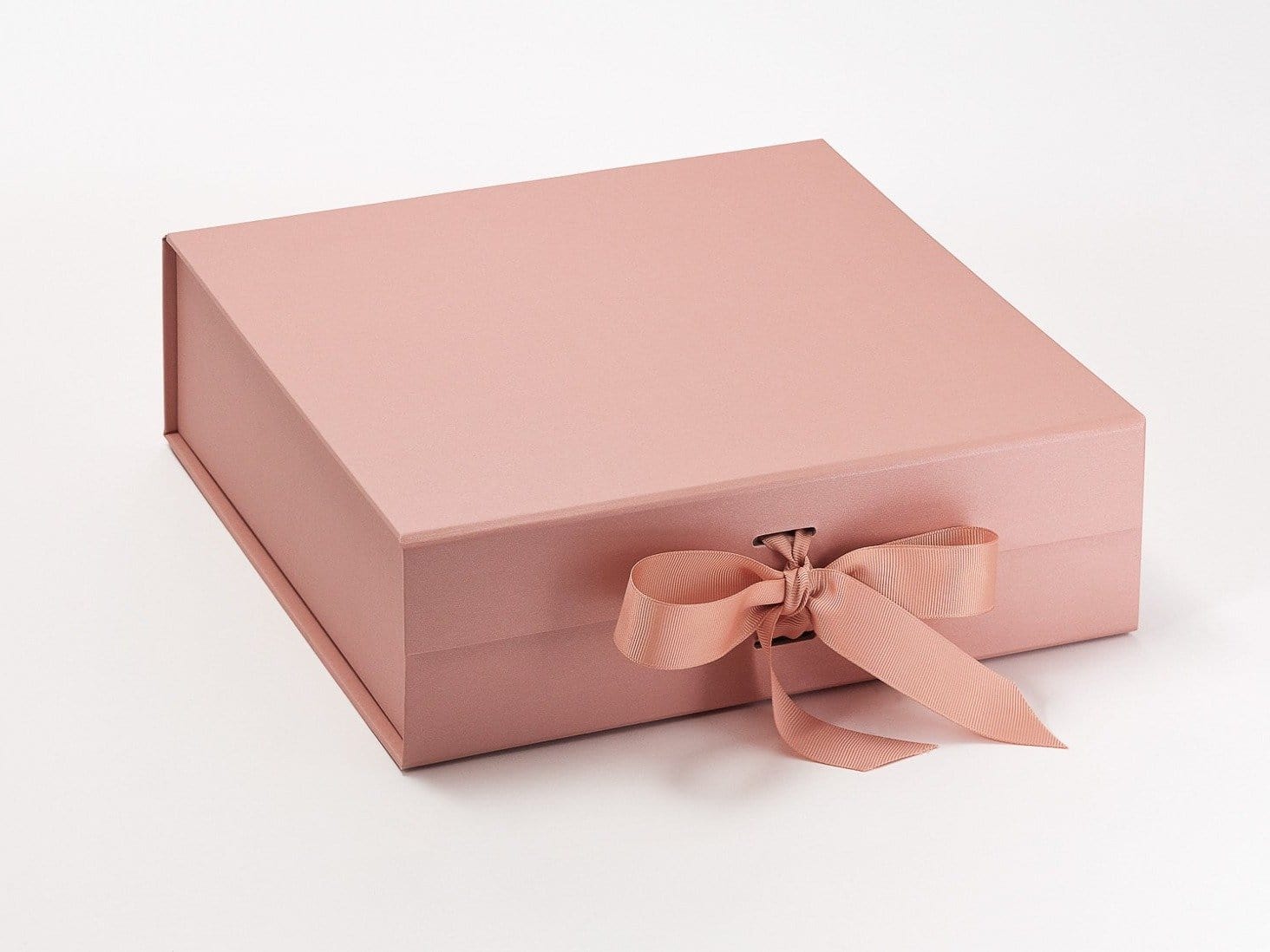 Rose Gold Large Luxury Gift Box Sample with Changeable Ribbon