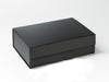 Black A4 Deep folding gift box sample with magnetic closure