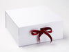 White XL Deep Gift Box Featured with Sherry Ribbon
