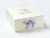 Ivory XL Deep Gift Box with Photo Frame, Sweet Nectar and Bluebird Double Bow