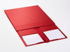 Red XL Deep Folding Magnetic Gift Box Folded Flat And With Ribbon