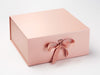 Rose Gold XL Deep Gift Box with Changeable Ribbon Sample