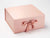 Rose Gold XL Deep Gift Box with Changeable Ribbon Supplied with Matching Rose Gold Ribbon