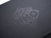 Black Folding Gift Box with Custom Printed Tone on Tone Black Foil Logo