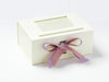 Ivory A5 Deep with Rose Quartz and Light Orchid Double Ribbon Bow