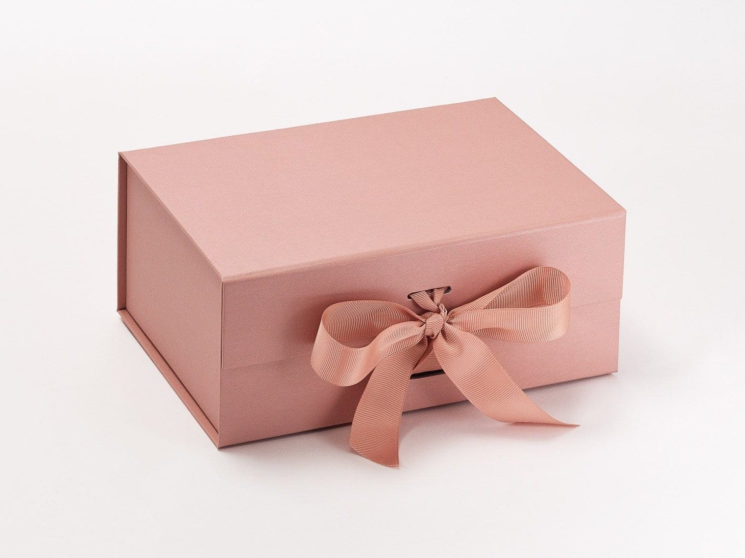 Rose Gold A5 Deep Luxury Gift Box Sample with changeable ribbon