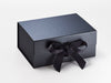 Pewter A5 Deep Luxury Gift Boxes with changeable ribbon
