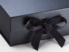 Pewter A5 Deep Luxury Gift Box Sample Ribbon Detail