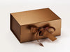 Copper A5 Deep Luxury Gift Box with Changeable Ribbon