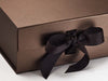 Bronze A5 Deep Luxury Gift Box Sample Ribbon Detail