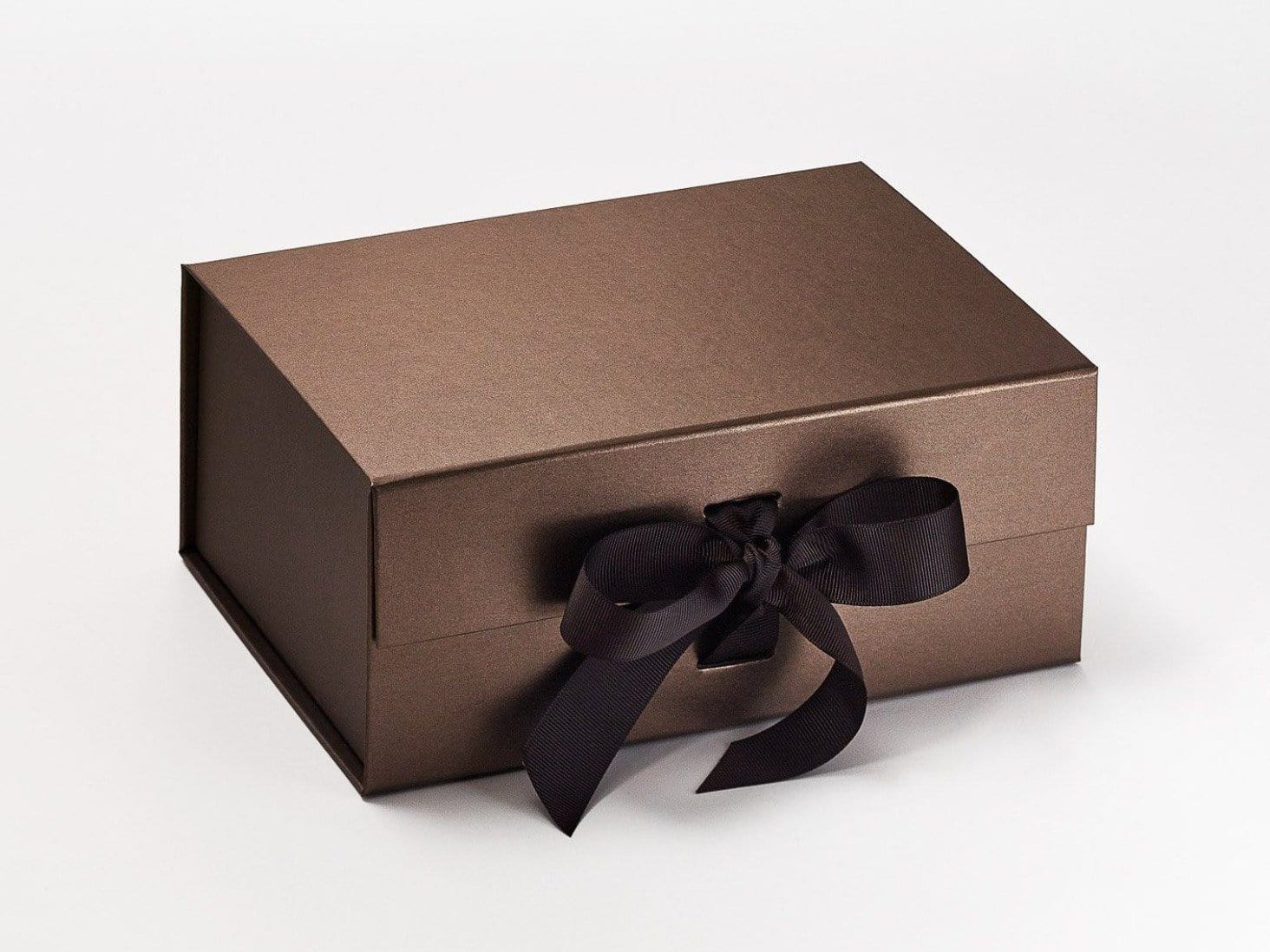 Bronze A5 Deep Luxury Gift Boxes with changeable ribbon