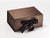 Bronze A5 Deep Luxury Gift Boxes with changeable ribbon