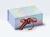 A5 Deep Rainbow Gift Box Featured with Rainbow Stripe Ribbon