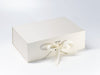 Ivory A4 Deep Keepsake or Gift Box with Changeable Ribbon