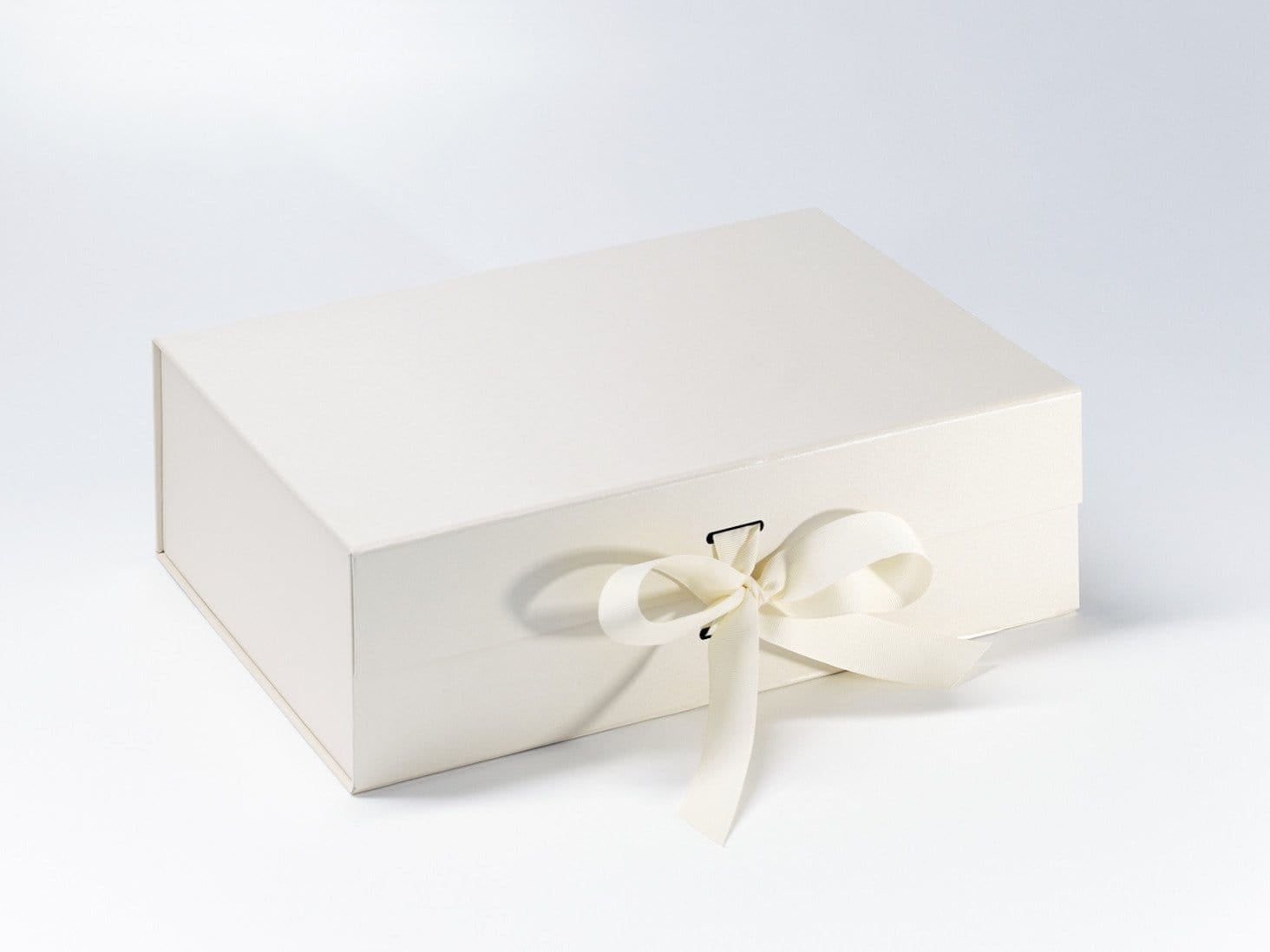  Ivory A4 Deep Gift Box Sample with Slots and Changeable Ribbon