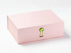 Pale Pink A4 Deep Gift Box with Peridot Gemstone Closure