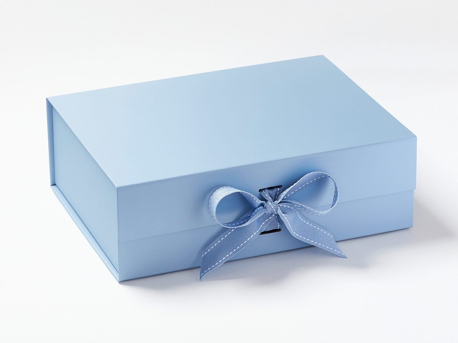 Pale Blue A4 Deep Gift Box with Changeable Ribbon