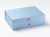 Pale Blue A4 Deep Guft Box Featured with Rainbow Moonstone Decorative Closure