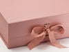 Rose Gold A4 Deep Luxury Gift Box Sample Ribbon Detail