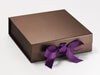 Ultra Violet Ribbon featured with Bronze Slot Gift Box with changeable ribbon